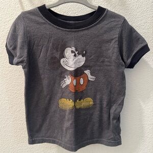 Gray Mickey Mouse Kids T-Shirt